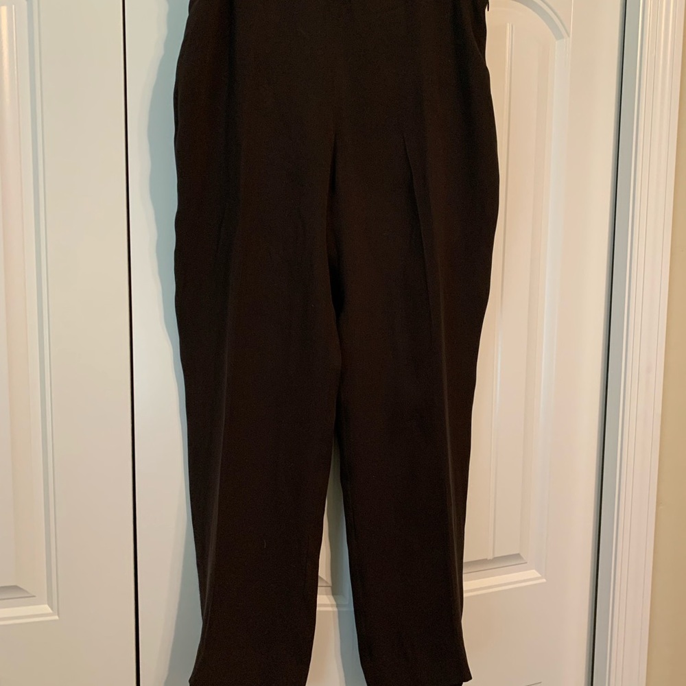 Eileen Fisher Dark Brown Silk Dress Pants